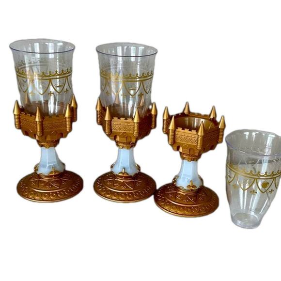 Disney Parks Beauty & The Beast Be Our Guest 3 Light Up Goblet Cup Disneyana - Picture 5 of 7